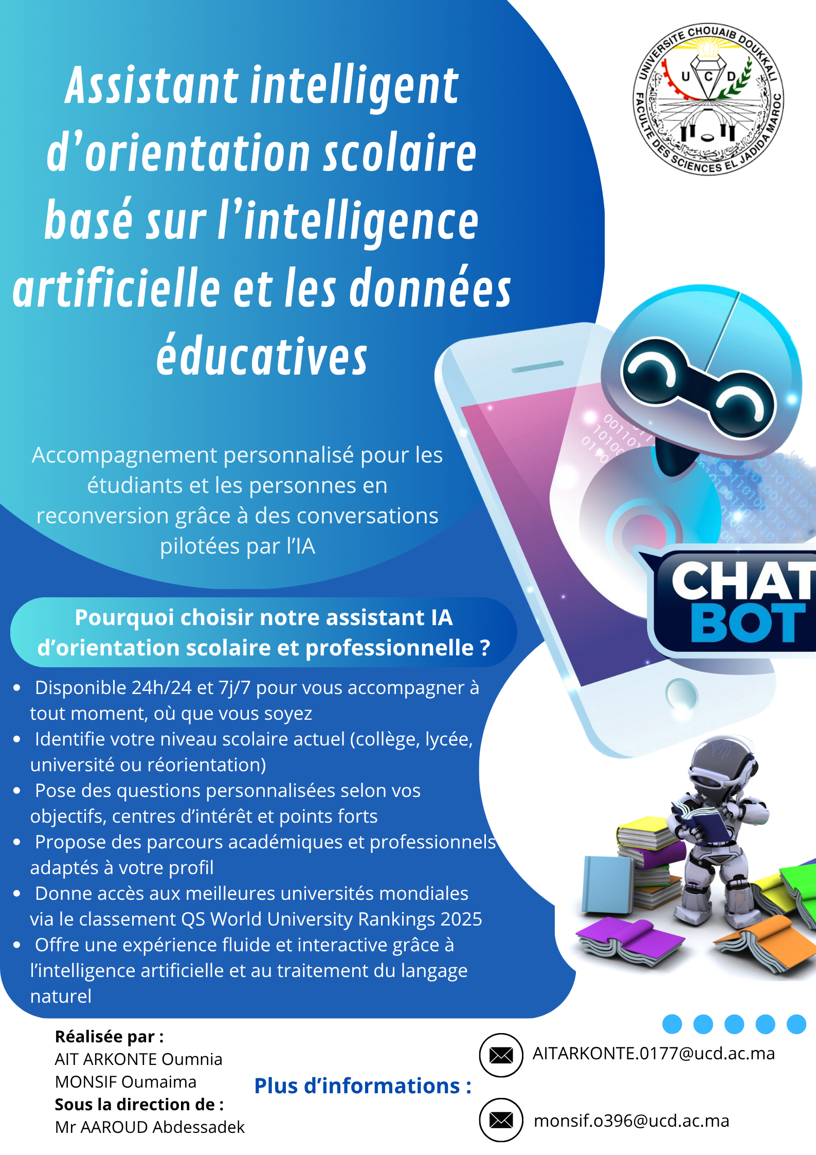 Intelligent Academic Guidance Chatbot Based on AI, and Educational Data